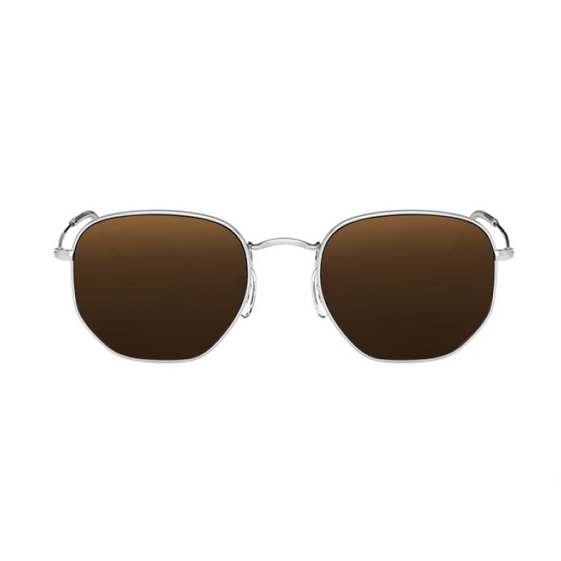lentes-rayban-hexagonal-RB3548-brown-kingoflenses
